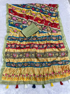 Varnika Cotton Blend Saree – Green 2