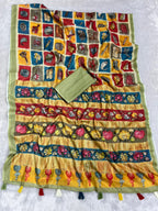 Varnika Cotton Blend Saree – Green 3